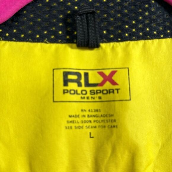 Polo Sport RLX Vest Mens Yellow Zip Up Cycling Lightweight Packable Golf Pockets - Picture 6 of 16